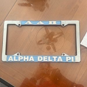alpha delta pi car plate decal sorority